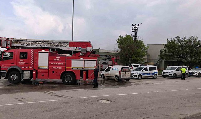 Bursa'da sunta fabrikasında korkutan yangın