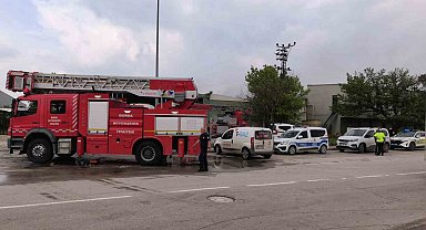 Bursa'da sunta fabrikasında korkutan yangın