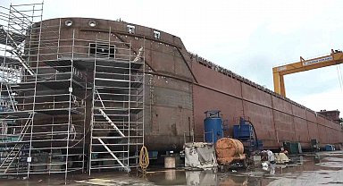 Çamburnu Tersanesi'nde kuru yük gemisi imalatına başlandı