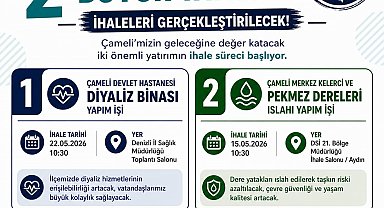 Çameli'de sağlık ve çevreye iki dev yatırım için ihale süreci başlıyor
