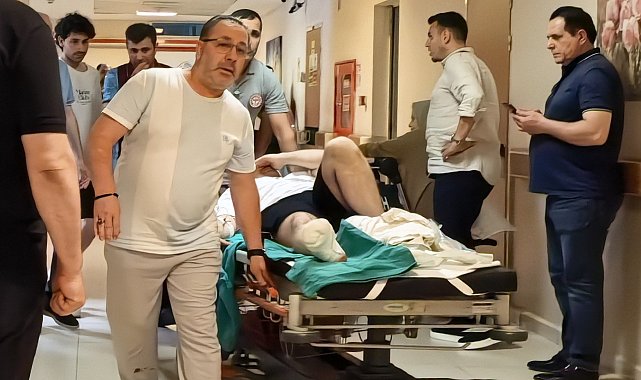 Çim biçerken parmaklarını biçti