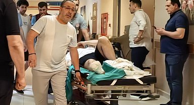 Çim biçerken parmaklarını biçti