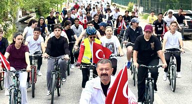 Çine'de 'sağlıklı yaşam' için pedal çevirdiler