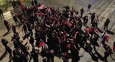 Çorum FK taraftarları yarı final galibiyetini coşkuyla kutladı