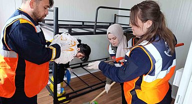 Çorum'da hortumun vurduğu köylerde afetzedeler için yaşam konteynerleri kuruldu