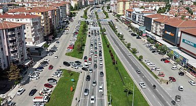 Çorum'da yollarda bayram dönüşü yoğunluğu