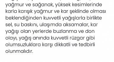 Denizli için kuvvetli yağış uyarısı yapıldı
