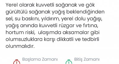 Denizli için şiddetli yağış ve fırtına uyarısı yapıldı