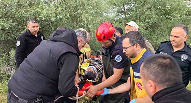 Dereye düşerek akıntıya kapıldı, böyle kurtarıldı