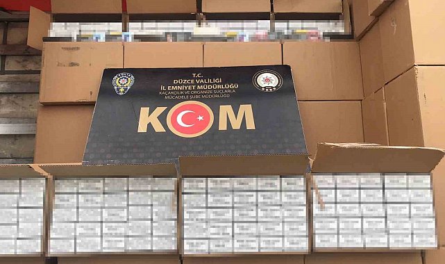 Düzce'de 11 bin adet makaron ele geçirildi