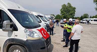 Düzce'de okul servis araçları denetimi sürüyor