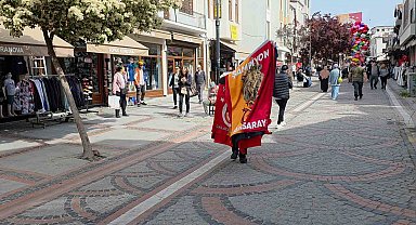 Edirne'de Saraçlar Caddesi'nde Süper Lig heyecanı sokaklara taşındı