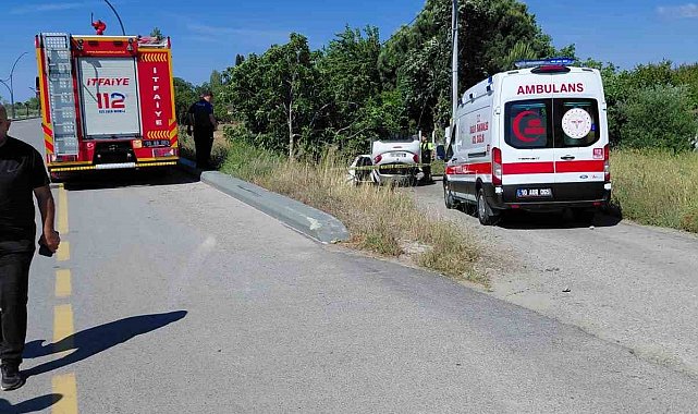 Edremit'te kontrolden çıkan otomobil savruldu: 1 ölü, 3 yaralı