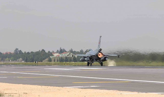 Efes 2026 için F-16'lar Eskişehir'den böyle havalandı