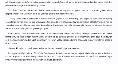 Emniyet Genel Müdürü Fidan'dan "Kurban Bayramı" mesajı