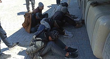 Erbaa'da konteyner yüklü tırda 7 kaçak göçmen yakalandı