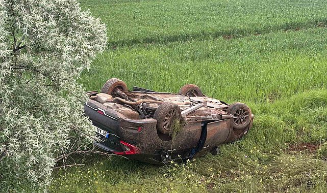 Erzincan'da şarampole devrilen otomobildeki 4 kişi yaralandı