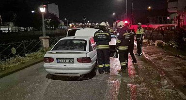 Eskişehir'de akaryakıt istasyonunun arkasında gerçekleşen araç yangını korkuttu
