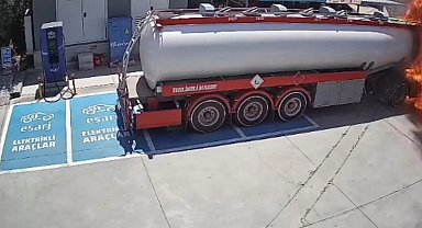 Fethiye'deki tanker yangınının güvenlik kamera kayıtları ortaya çıktı