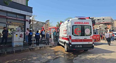 Gaziantep'te muhasebeciler çarşısı tadilatı sırasında korkutan yangın
