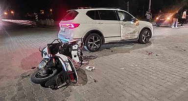 Gazipaşa'da motosiklet ile otomobil çarpıştı: 1 yaralı
