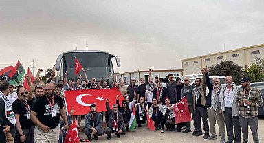 Gazze'ye umut konvoyu: 40 farklı ülkeden 400 aktivist Trablus'tan hareket etti