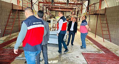 Gediz'de geçici kurban kesim yerlerinde denetim