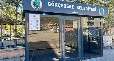 Gökçedere'ye modern minibüs durağı yapıldı