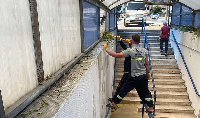 Gölcük'te bayram öncesi temizlik çalışması