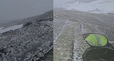 Hakkari'de Mayıs ortasında kar ve fırtına sürprizi