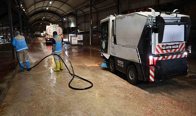 Haliliye'de kurban kesim alanları dezenfekte edildi