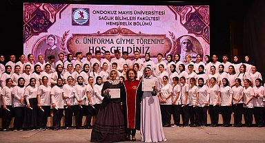 Hemşire adayları üniformalarını giydi
