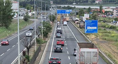 İstanbul-Tekirdağ yolunda bayram yoğunluğu