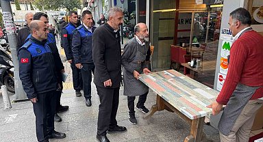 Kağıthane'de kaldırım işgallerine sıkı denetim