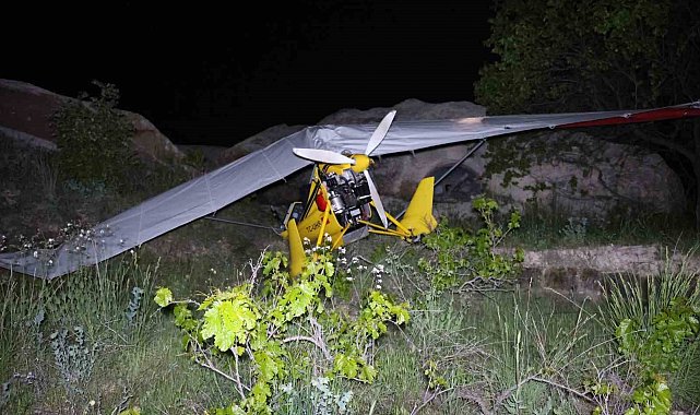 Kapadokya'da microlight hava aracı zorunlu iniş yaptı: 2 yaralı