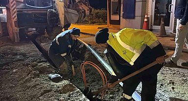 Karabük'te altyapı yenileme çalışmaları geceleri devam ediyor