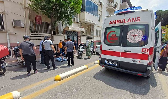 Karşı şeride geçen otomobil ile motosiklet çarpıştı: 1 yaralı