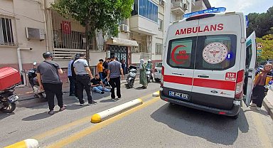 Karşı şeride geçen otomobil ile motosiklet çarpıştı: 1 yaralı