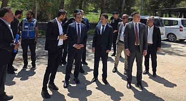 Kaymakam Algın, yapımı devam eden okul inşaatını inceledi