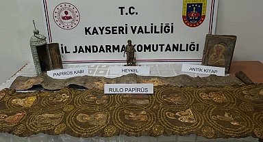 Kayseri'de tarihi eser operasyonu: 1 gözaltı