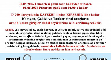 Kayseri'de tatil dönüşü trafik yoğunluğuna emniyetten önlem