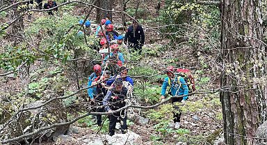 Kazdağları'nda 100 kişilik personelle zorlu kurtarma operasyonu