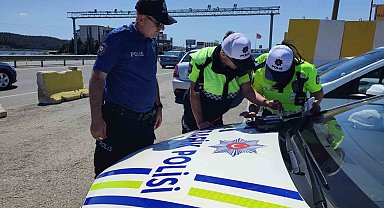 Keşan polisi şehir girişinde trafik uygulaması yaptı