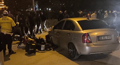 Keşan'da otomobil ile çarpışan motosiklette 2 kişi yaralandı