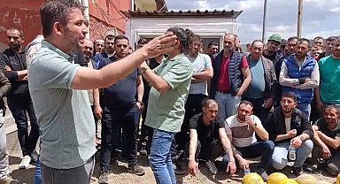 Kütahya'da maden işçileri ile firma yetkilileri arasında gerginlik