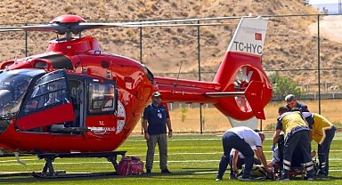 Malatya'da ambulans helikopter 82 yaşındaki hasta için havalandı