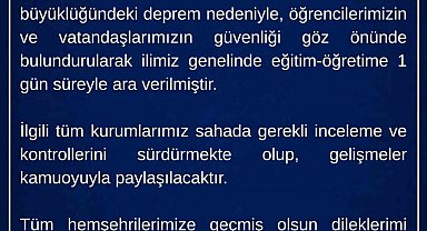 Malatya'da eğitime 1 gün ara verildi