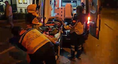 Merdivenlerden uçan motosiklet sürücüsü yaralandı