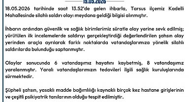 Mersin Valiliği'nden kanlı saldırı açıklaması