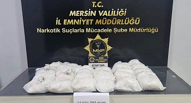 Mersin'de depoya baskın: 27 kilodan fazla metamfetamin ele geçirildi